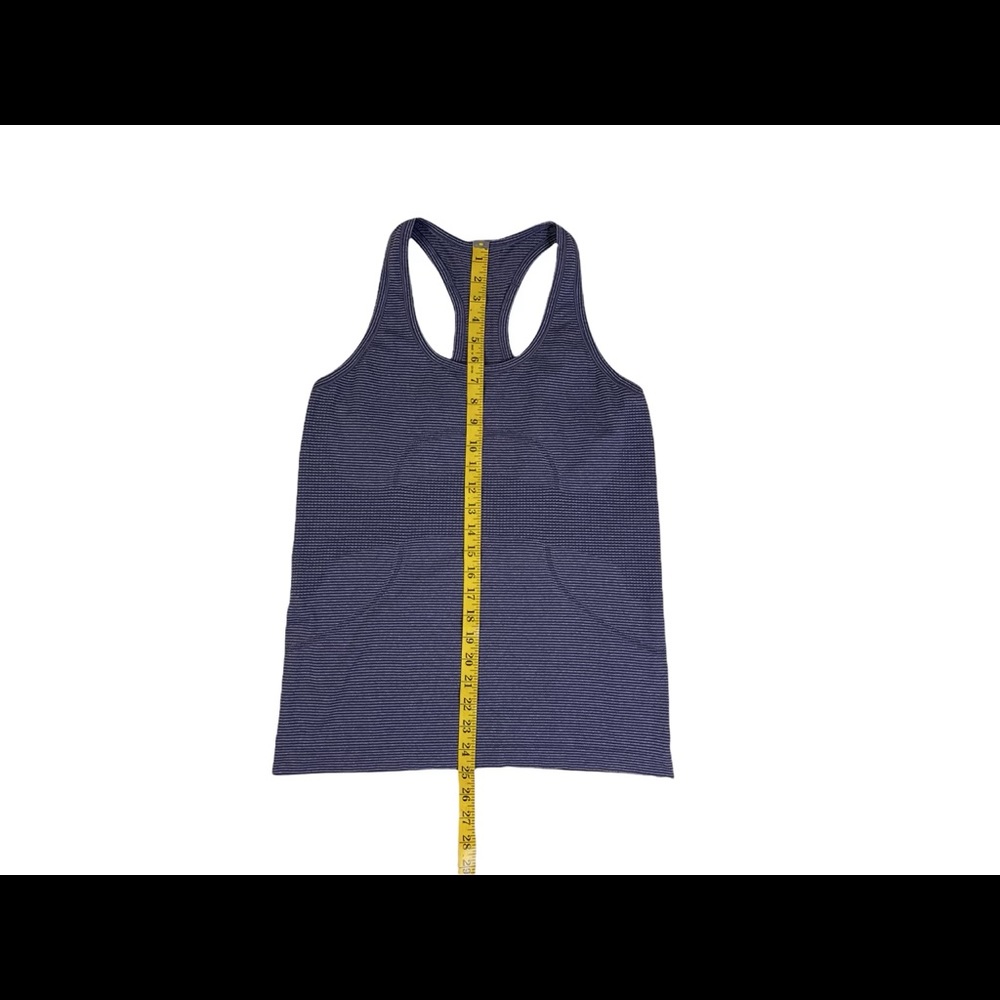 Lululemon Women's Swiftly Tech Racerback Tank Top Gray and Purple  Size 10 - Picture 3 of 8